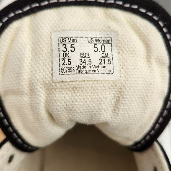 Vans Old Skool Flame White Black Low Top Lace Up Sneaker Shoes Women 5 like NEW - Picture 9 of 10